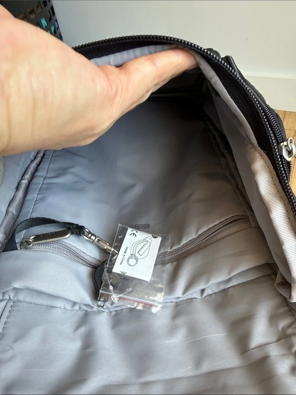 Travelon Black Compact Crossbody Messenger Bag